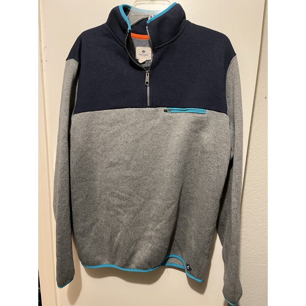 Sperry RX Fleece Pullover Quarter Zip Long Sleeve Men's Size XL